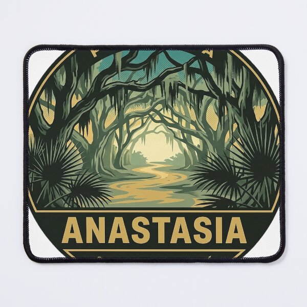 Item preview, Anastasia State Park Florida Retro Oak Canopy Vintage Badge Sticker designed and sold by DetourDgn.