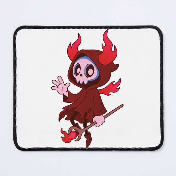 Item preview, Cute Grim Reaper Fire Horns Skeleton Cartoon Art  designed and sold by Rupesh-Art26.