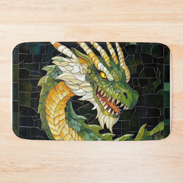 Item preview, Green Dragon Mosaic Fantasy Design designed and sold by Nerdy Realms Store.