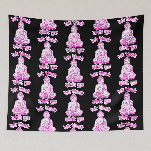 Item preview, Retro Pink Zen Meditation Buddha Art designed and sold by Van3dbuThucl.
