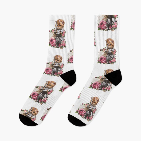 Item preview, Cat Knight With Roses designed and sold by BalouEdison.
