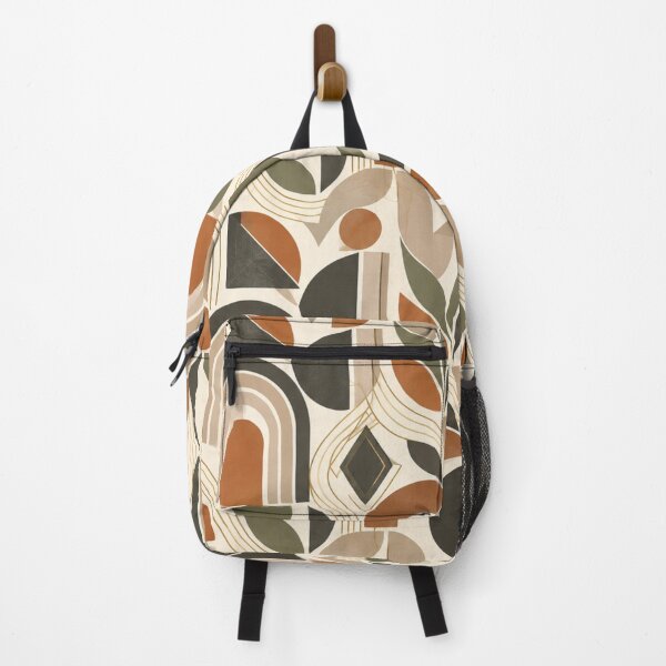 Item preview, Mid Century Modern Geometric Arches Earthy Luxury Pattern designed and sold by Shivora Studio.