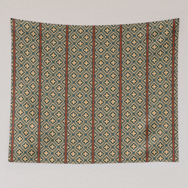 Item preview, Turkmen Pattern Print: Steppe Geometry of Total Defense designed and sold by FreiherrPK.