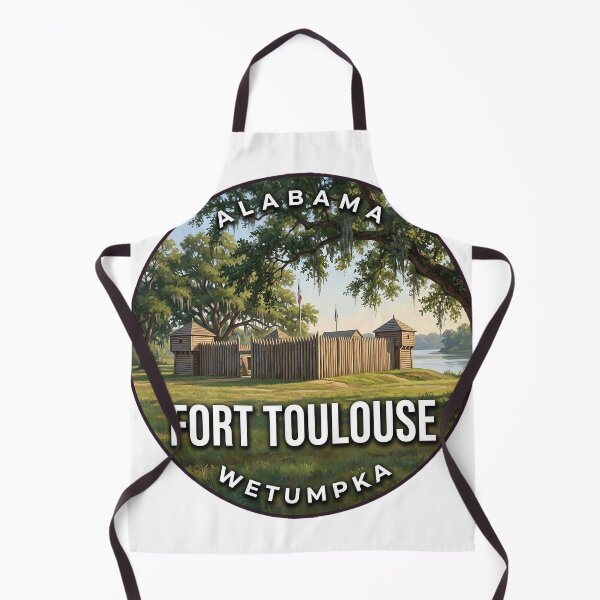 Aperçu de l'œuvre Autocollant rond pour badge de voyage Fort Toulouse Fort Jackson Park Alabama créée et vendue par DetourDgn.