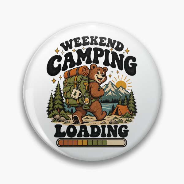 Item preview, Weekend Camping Loading – Funny Vintage Hiking Bear designed and sold by urbinet.