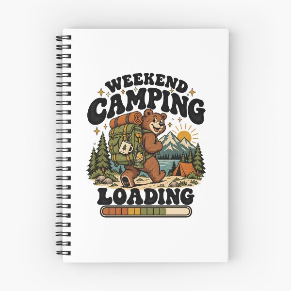 Item preview, Weekend Camping Loading – Funny Vintage Hiking Bear designed and sold by urbinet.