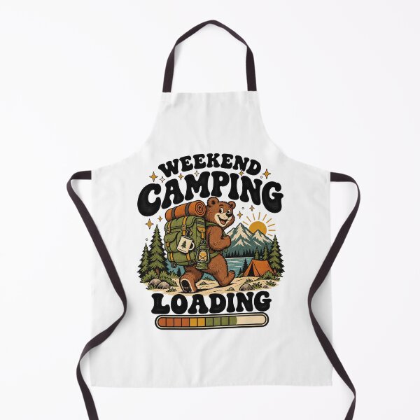 Item preview, Weekend Camping Loading – Funny Vintage Hiking Bear designed and sold by urbinet.