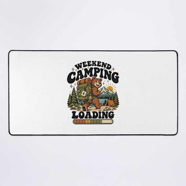 Item preview, Weekend Camping Loading – Funny Vintage Hiking Bear designed and sold by urbinet.