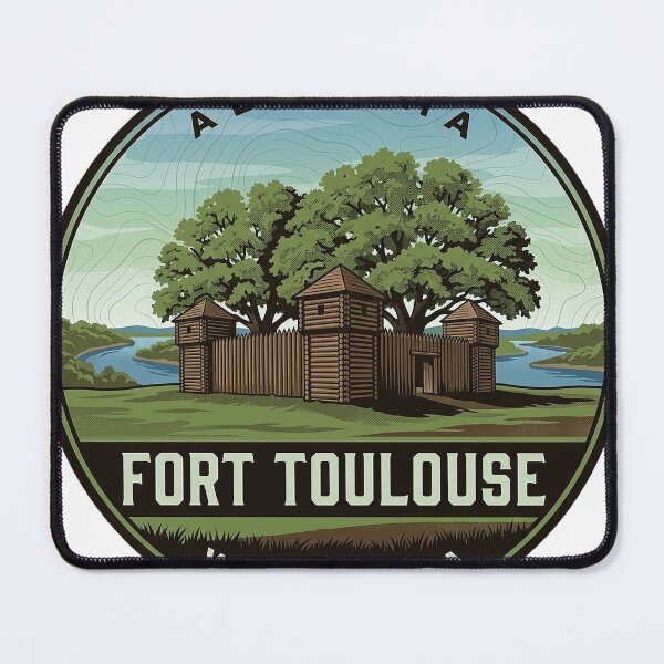 Item preview, Fort Toulouse Fort Jackson Park Alabama Vintage Park Badge Sticker designed and sold by DetourDgn.
