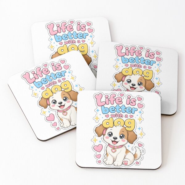Item preview, Life Is Better With a Dog Cute Puppy Love designed and sold by ExploreAura Studio.