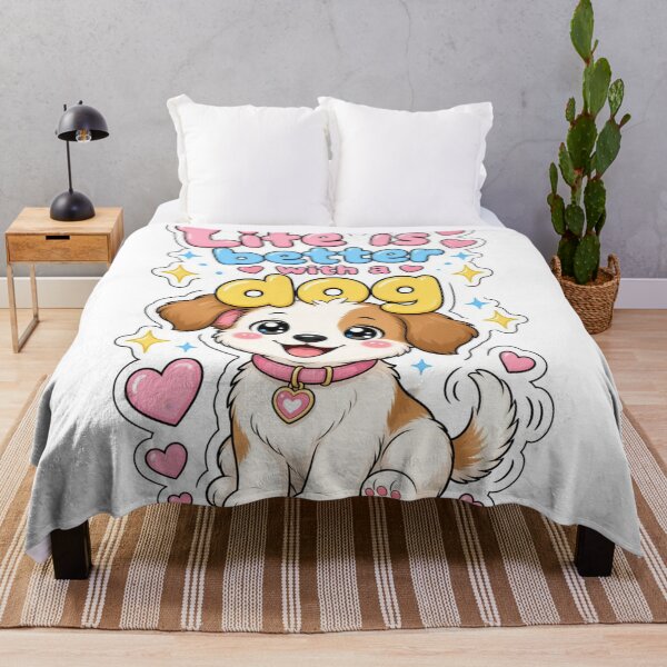 Item preview, Life Is Better With a Dog Cute Puppy Love designed and sold by ExploreAura Studio.