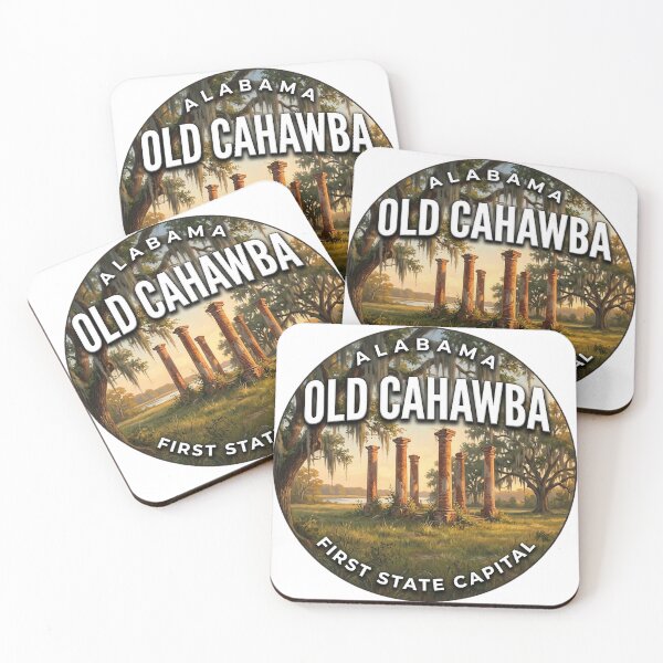 Item preview, Old Cahawba Alabama Round Travel Badge Sticker designed and sold by DetourDgn.