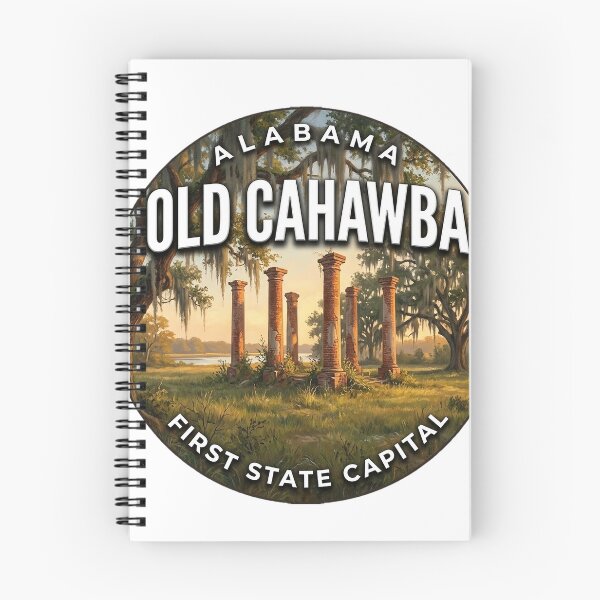 Item preview, Old Cahawba Alabama Round Travel Badge Sticker designed and sold by DetourDgn.