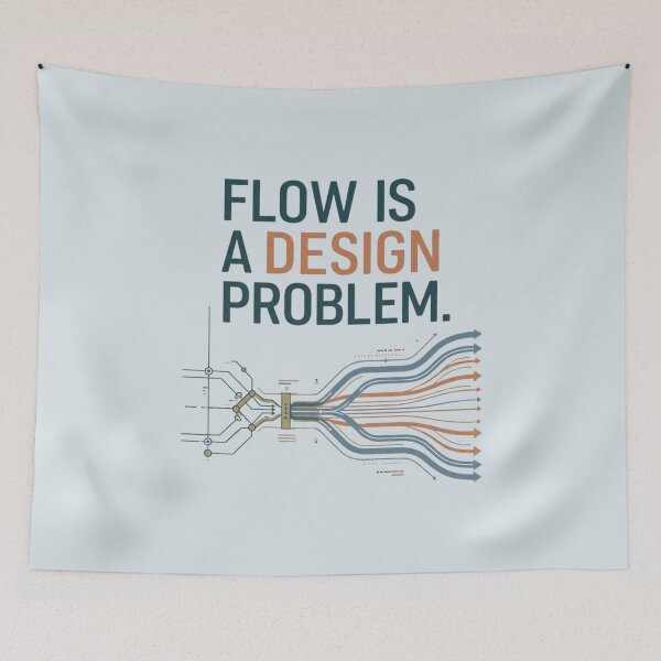 Item preview, Flow Is a Design Problem Industrial Engineering Process Optimization designed and sold by Amr Darwish Graphic designer.