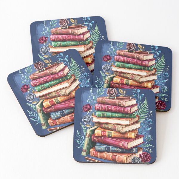 Item preview, Bookish Dark Academia Vintage Books and Floral Art designed and sold by Jaani-T.