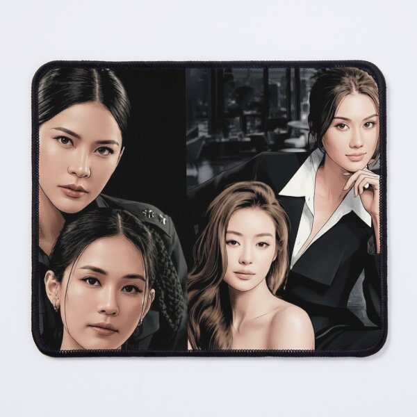 Item preview, BinOon LenaMiu Pls Khlang Sapphic Thai GL Kdrama Actress LGBTQ+ Cartoon Art Wall Decor Comic Print Poster Shirt Cell  designed and sold by Mind Space.