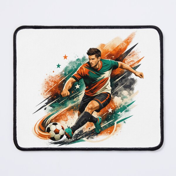 Item preview, Dynamic Soccer Player Football Sports Action Abstract Energy Design designed and sold by inkoutninja.