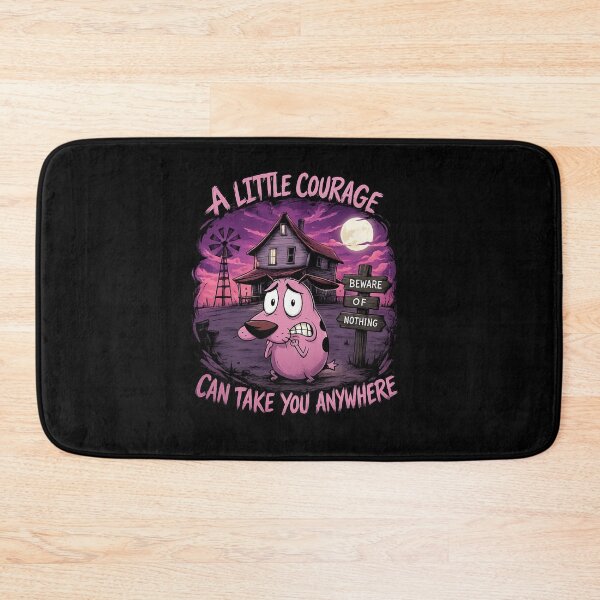 Item preview, A Little Courage Can Take You Anywhere Spooky Cartoon Dog Halloween Gothic Art Classic  designed and sold by krowsunna.