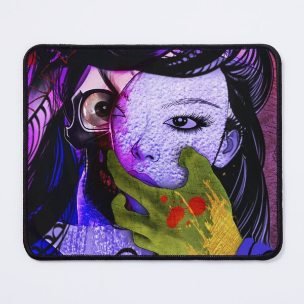 Item preview, Cyberpunk Mask Reveal Zombie Face Purple designed and sold by lidafrederikse.