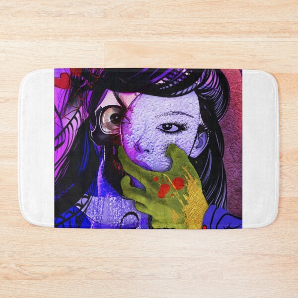 Item preview, Cyberpunk Mask Reveal Zombie Face Purple designed and sold by lidafrederikse.