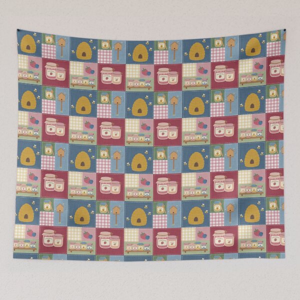 Item preview, Country Berry Patchwork Cheater Quilt Pattern designed and sold by lynnwebbartist.