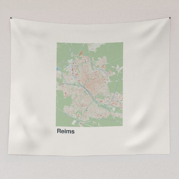 Item preview, Reims Minimalistic Map Art designed and sold by MapsNerd.