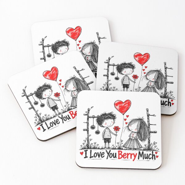 Item preview, I Love You Berry Much – Valentine Pun designed and sold by JanChryzostom.