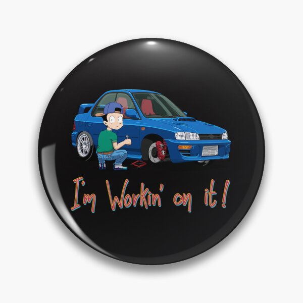 Aperçu de l'œuvre Subaru Impreza WRX STI (GC8) style anime JDM - J'y travaille créée et vendue par TraciePedraza.