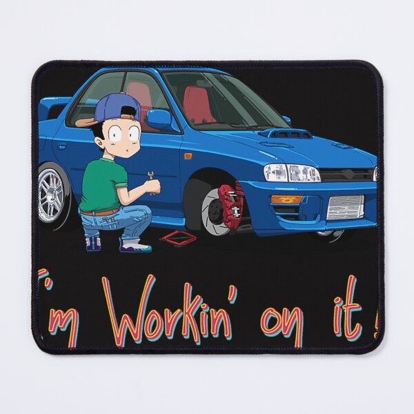 Item preview,  Jdm Subaru Impreza Wrx Sti (Gc8) Anime Style Cartoon I'M Workin' On It designed and sold by TraciePedraza.