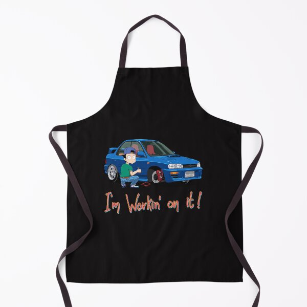 Item preview, Jdm Subaru Impreza Wrx Sti (Gc8) Anime Style Cartoon I'M Workin' On It designed and sold by TraciePedraza.