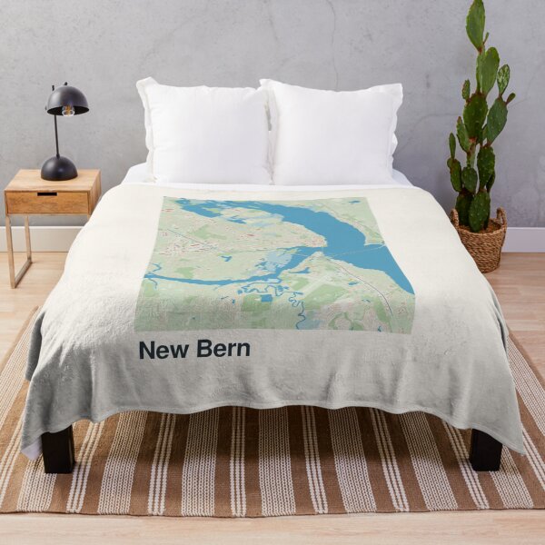 Item preview, Arte minimalista de mapas de Nueva Berna designed and sold by MapsNerd.