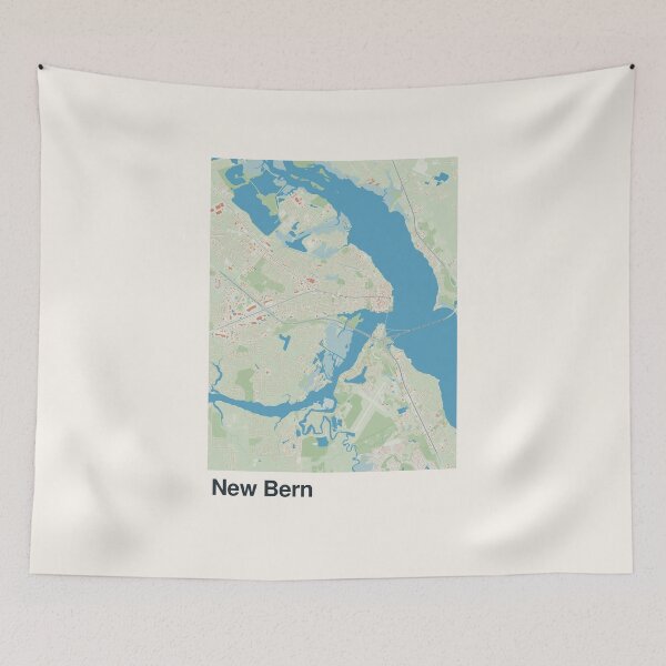 Item preview, New Bern Minimalistic Map Art designed and sold by MapsNerd.