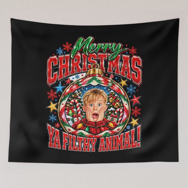 Item preview, Christmas Movie Alone, Brushstroke Retro Holiday Design, Funny Christmas Characters, Merry Christmas designed and sold by hasungqy.