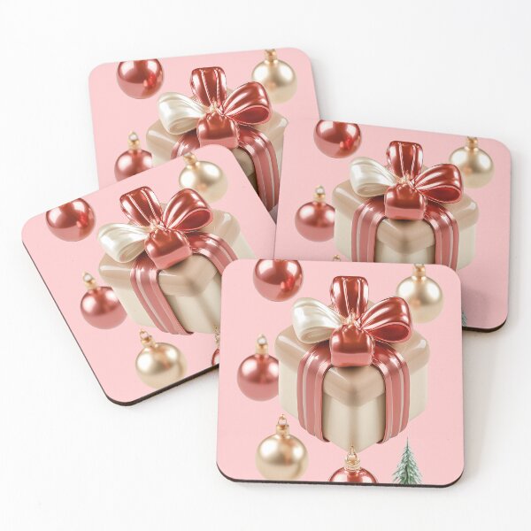 Item preview, Festive 3D Christmas Gift Box with Red Ornaments designed and sold by colorful-white.