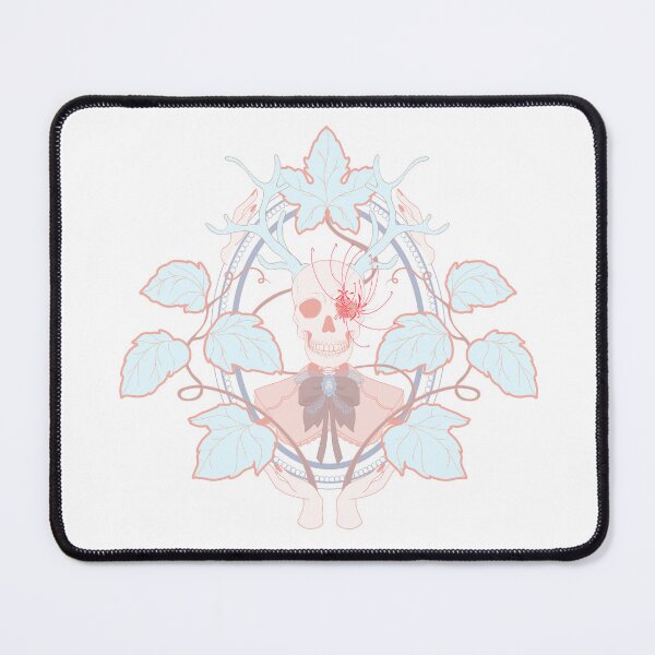 Item preview, Spider Lily in Pumpkin Leaves - Pink and Blue designed and sold by prynadd / Alena's Magic Patterns.