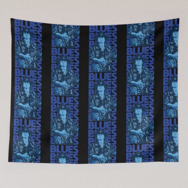Artikelvorschau, Retro-Poster mit blauem Motiv eines E-Blues-Gitarristen entworfen und verkauft von TrangBeGhEo.