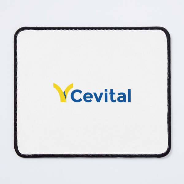 Item preview, Cevital Logo with Yellow and Blue Arch Symbol and Blue Lettering designed and sold by eather8.