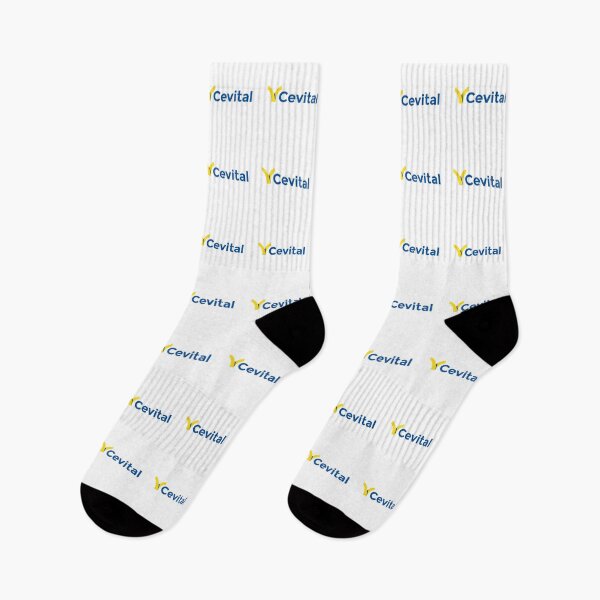 Item preview, Cevital Logo with Yellow and Blue Arch Symbol and Blue Lettering designed and sold by eather8.
