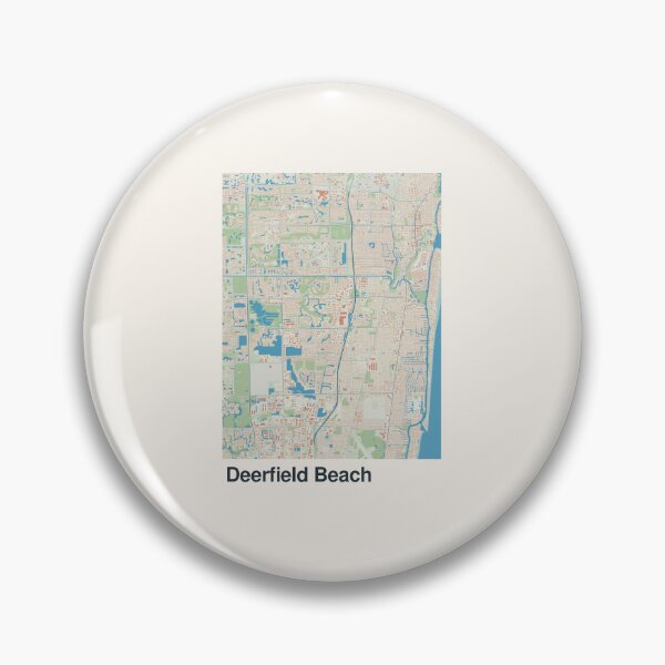 Artikelvorschau, Minimalistische Kartenkunst für Deerfield Beach entworfen und verkauft von MapsNerd.