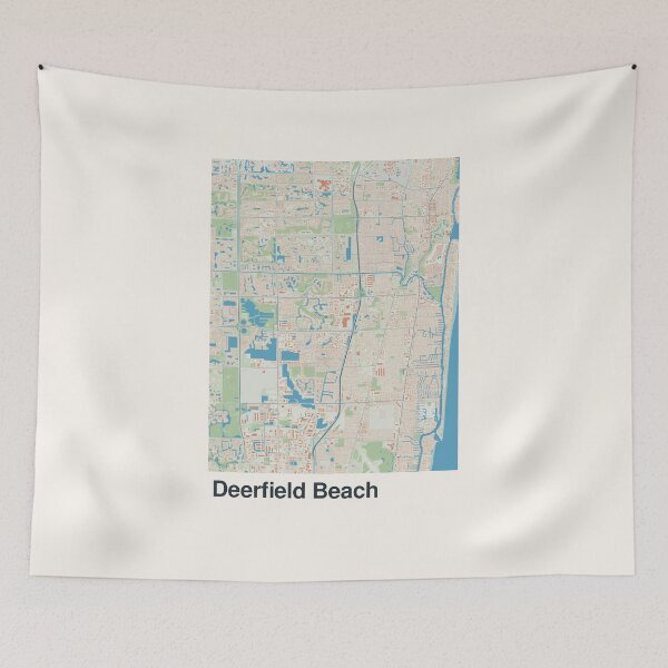 Item preview, Deerfield Beach Minimalistic Map Art designed and sold by MapsNerd.