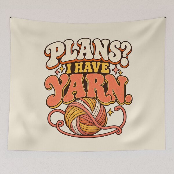 Item preview, Plans I Have Yarn Retro Crafter designed and sold by Wear Your Thing.