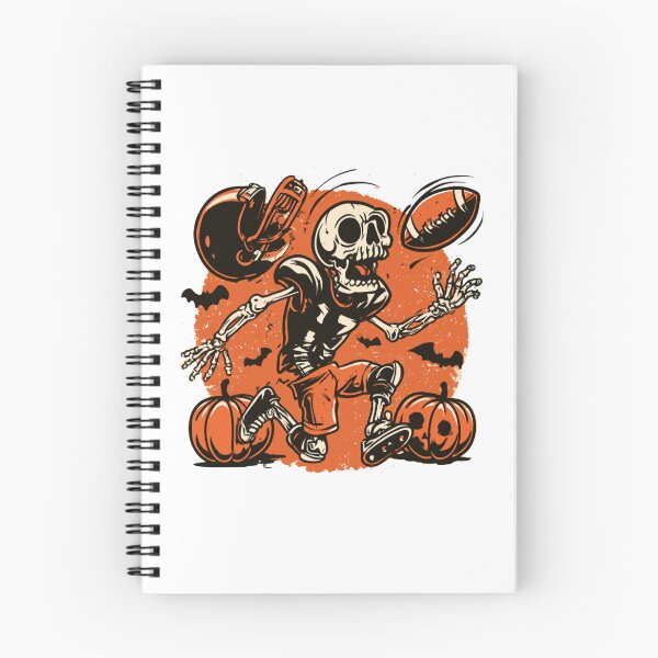 Item preview, Funny Skeleton Playing Football Halloween | T-Shirt designed and sold by NicolasGlowArt.