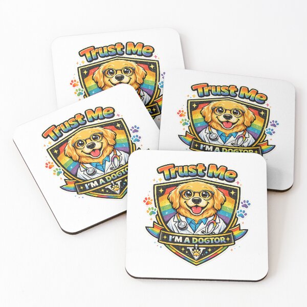 Item preview, Trust Me I'M A Dogtor Rainbow Pride Badge Funny Dog Lover Veterinarian Humor Gift For Pet Parents And Allies designed and sold by tamiya-mortimer.