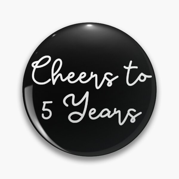 Item preview, Cheers to 5 Years - 5th Wedding Anniversary Gift for Couples Men Women designed and sold by Mozaic Clothes.