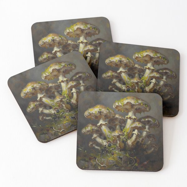 Item preview, Enchanted Mushroom Forest Oil Painting designed and sold by cr6zym1nd.
