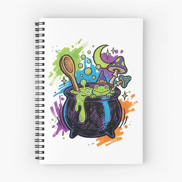 Item preview, Cute Witch Cauldron Frog Potion Halloween Art designed and sold by Merch by Das Design Studio.