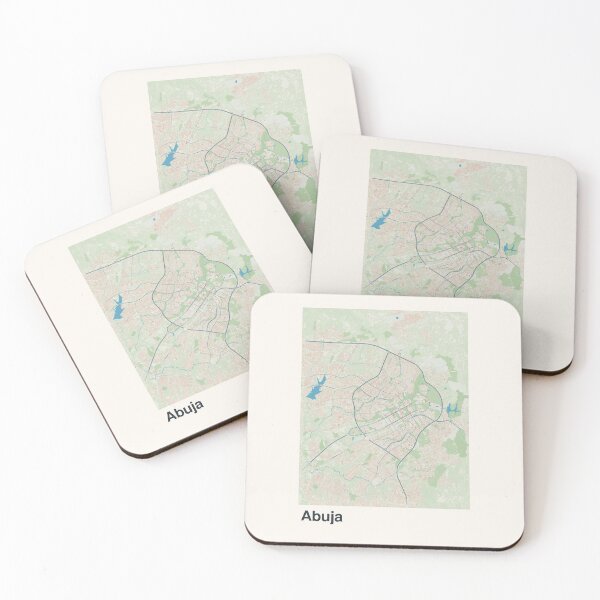 Artikelvorschau, Minimalistische Kartenkunst von Abuja entworfen und verkauft von MapsNerd.