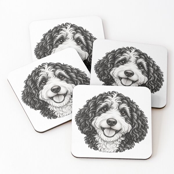 Artikelvorschau, Klassische Bernedoodle-Hundekunst entworfen und verkauft von Myra365Art.