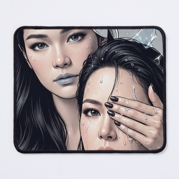 Item preview, BS PT BinOon Cold Beauty Khom Sapphic Thai GL Kdrama Actress LGBTQ+ Cartoon Art Wall Decor Comic Print Poster Shirt Cell  designed and sold by Mind Space.