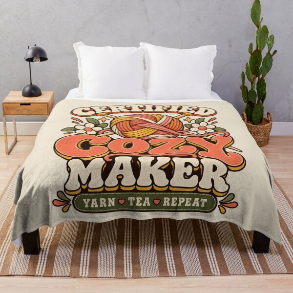 Item preview, Certified Cozy Maker Retro Yarn Crafter designed and sold by Wear Your Thing.